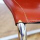Pair of chairs in leather and chrome tube