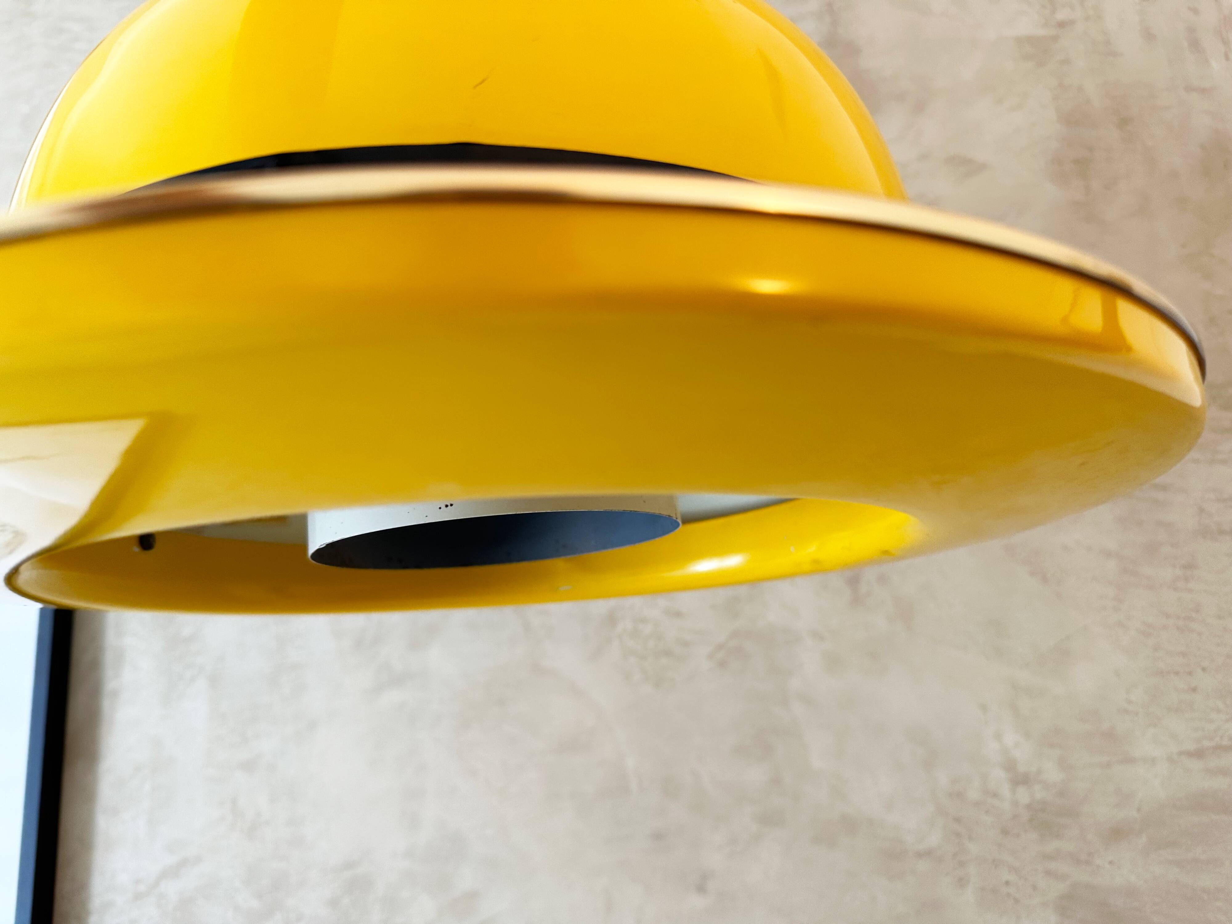 Hans Agne Jakobsson - Yellow Pendant Hat Lamp - Markaryd Sweden