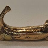 Bronze feline paperweight