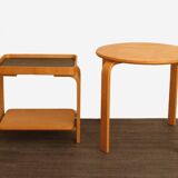 Ikea Vintage Brunabo plywood nesting table - trolley from the eighties