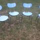 4 chaises vintages en formica bleues
