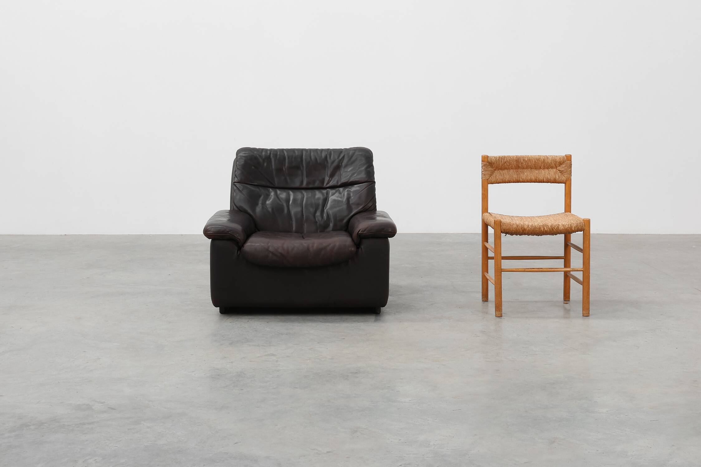 Mid-century De Sede DS‑66 brown leather Relax Chair, Switzerland 1960s