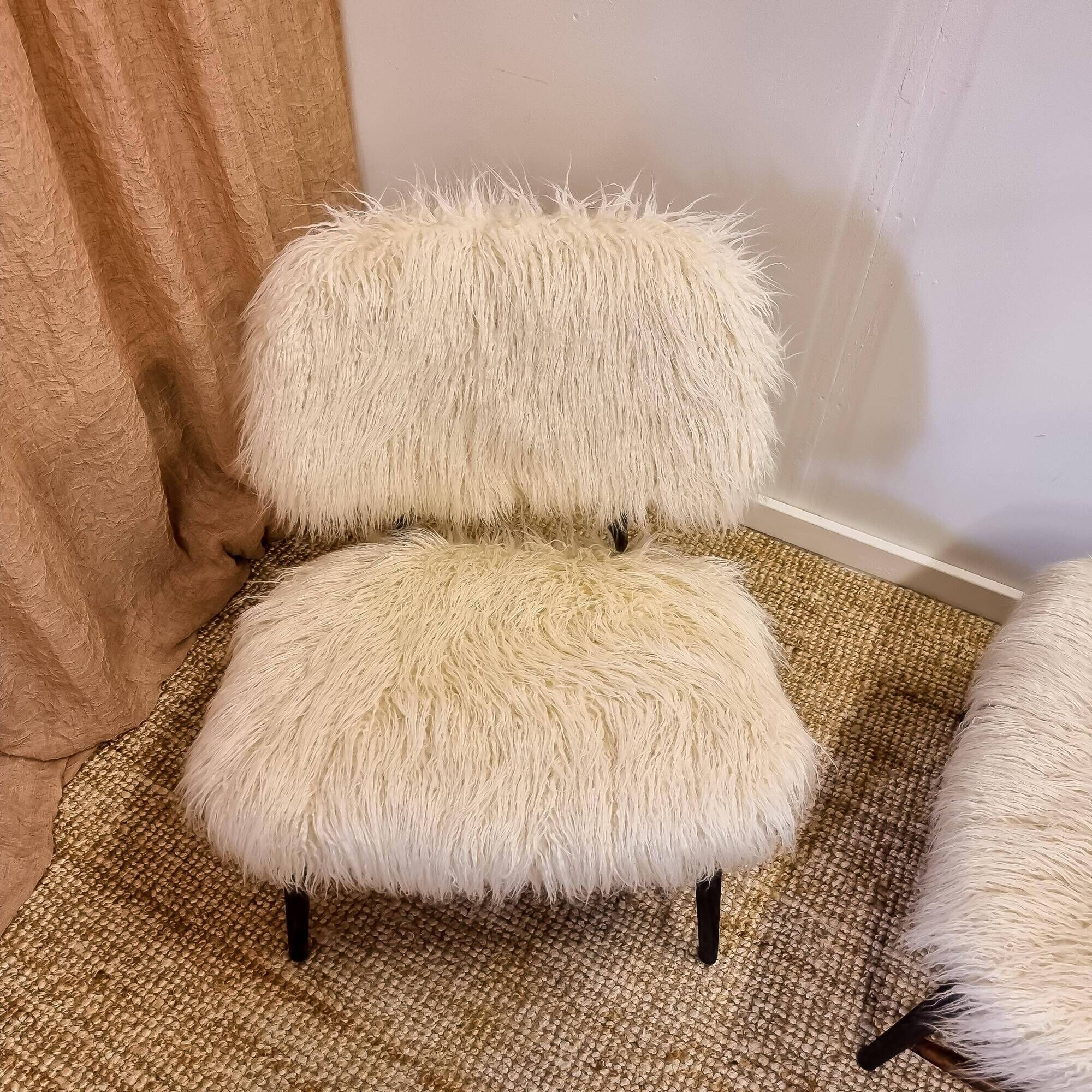 Pair of modern classic Swedish chairs "Teve", Pierre Frey fabric, Alf Svensson