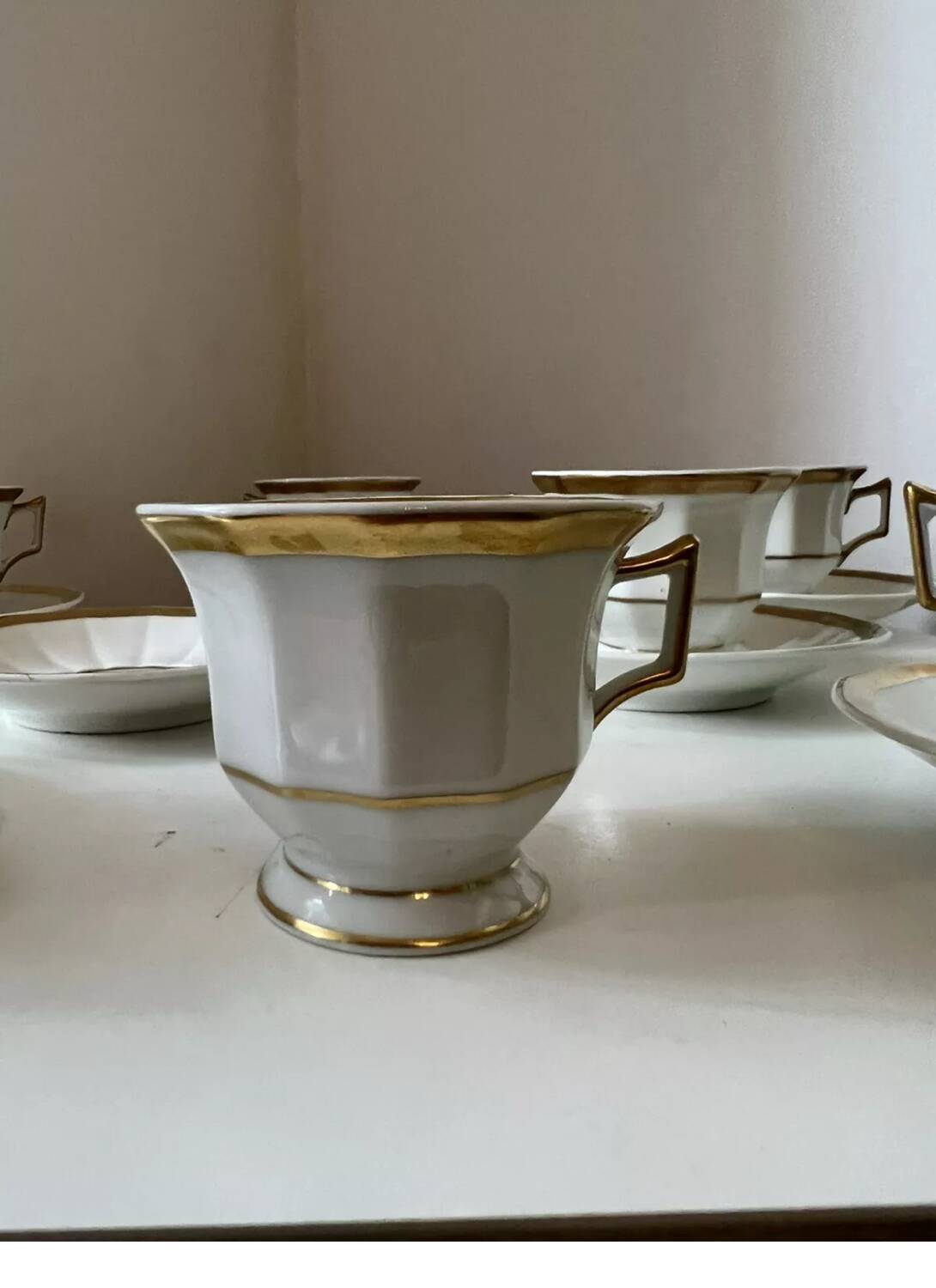 Service à café en porcelaine de Limoges Baynaud & cie