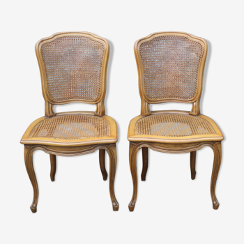 Louis XV style canned chairs molded