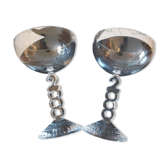 Grandes coupes à Champagne cristal d'arques
