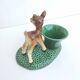 Old empty inkwell ceramic fawn pocket