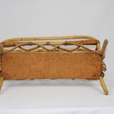Rattan magazine holder