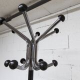 Portemanteau perroquet industriel 1970 porte parapluie et 12 patères 193cm