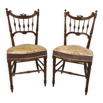 Pair of light chairs in Louis XVI style, nineteenth