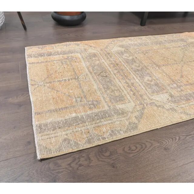 1970s Turkish Oushak wool runner rug 76x277