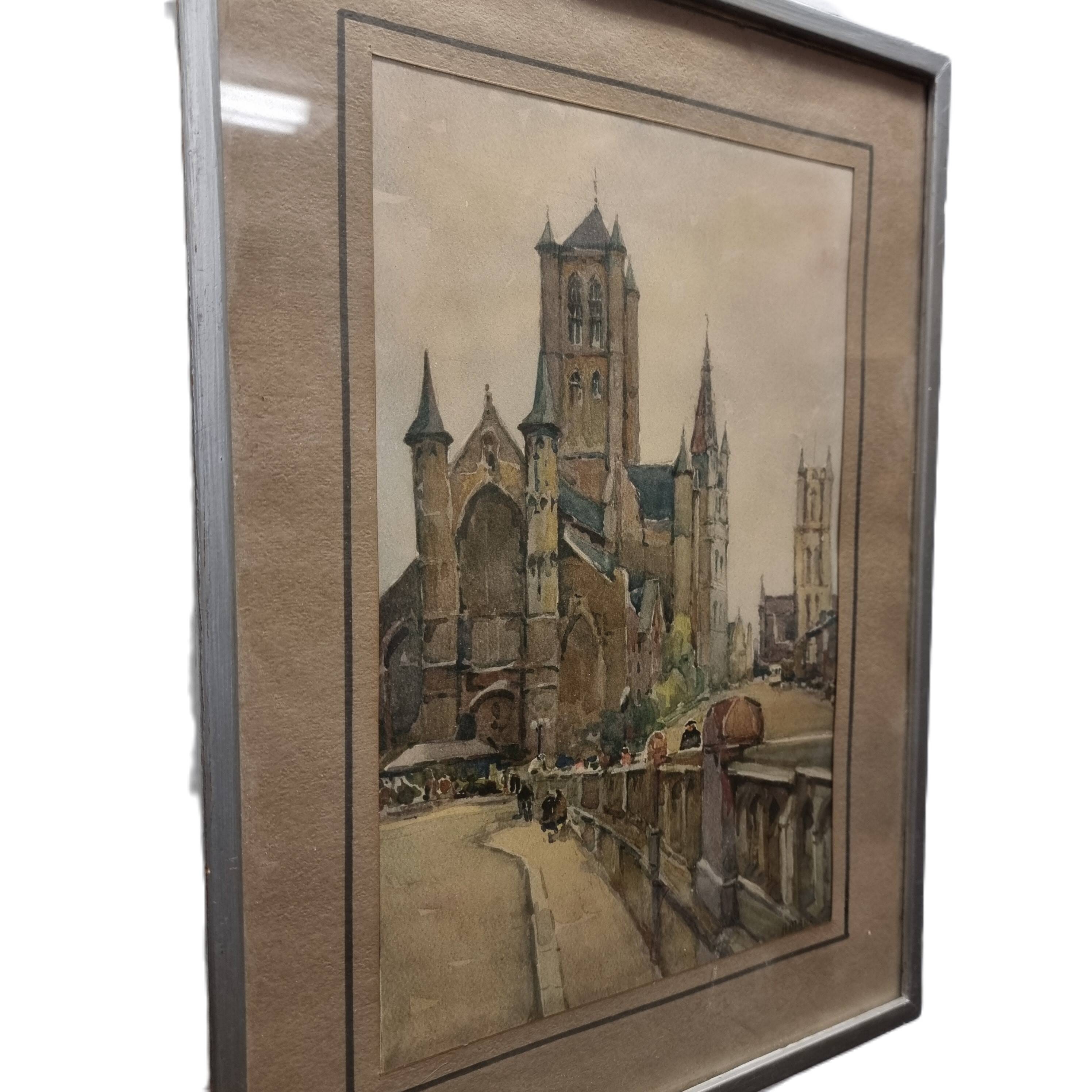 Watercolor By Ghent Nicolas Markovitch, Circa 1930