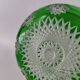 Saladier en cristal vert, première partie du XX ème siècle