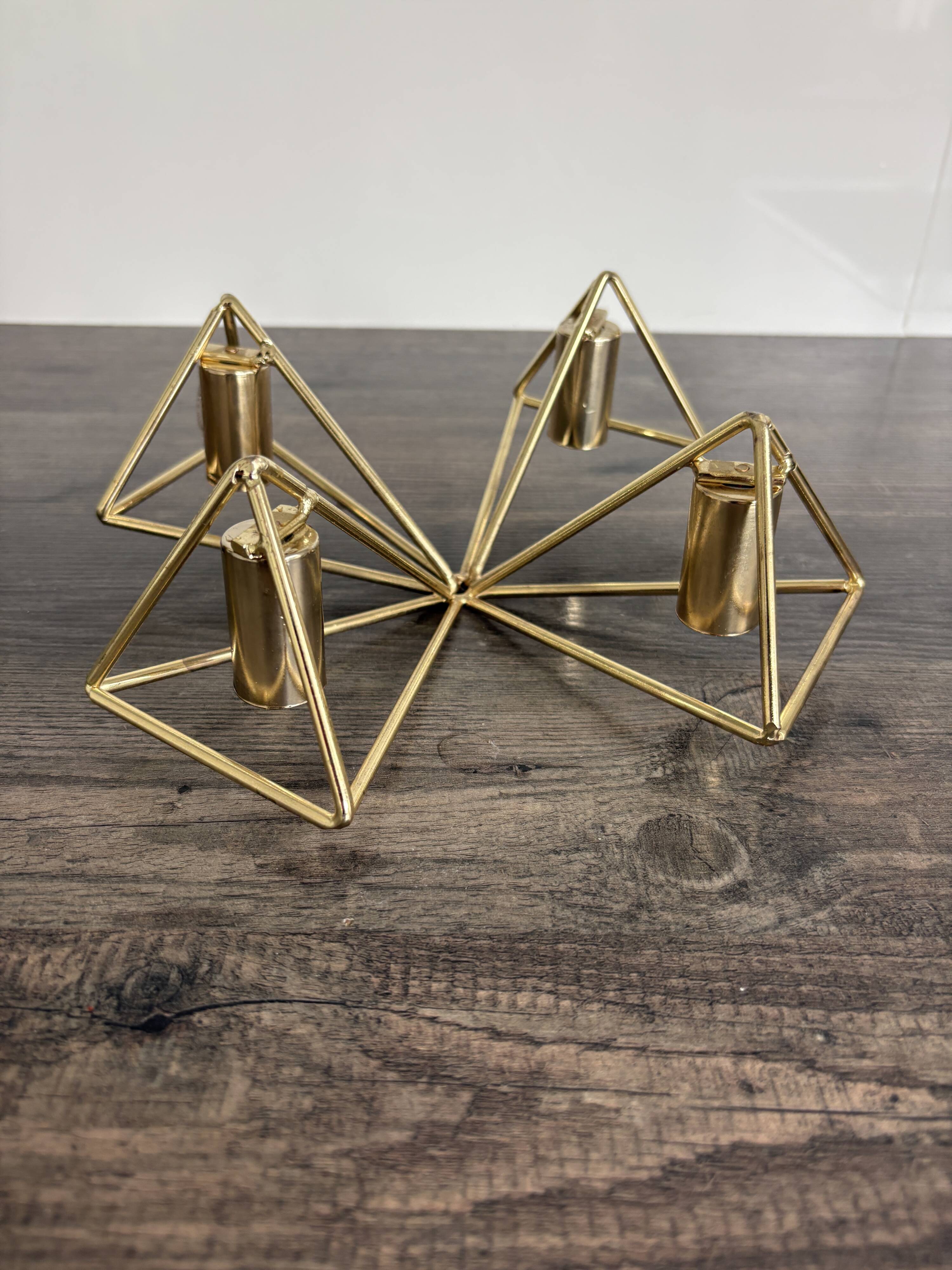 Scandinavian vintage design gold candelabra