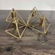 Scandinavian vintage design gold candelabra