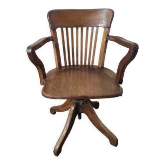 Fauteuil de bureau américain en chêne
