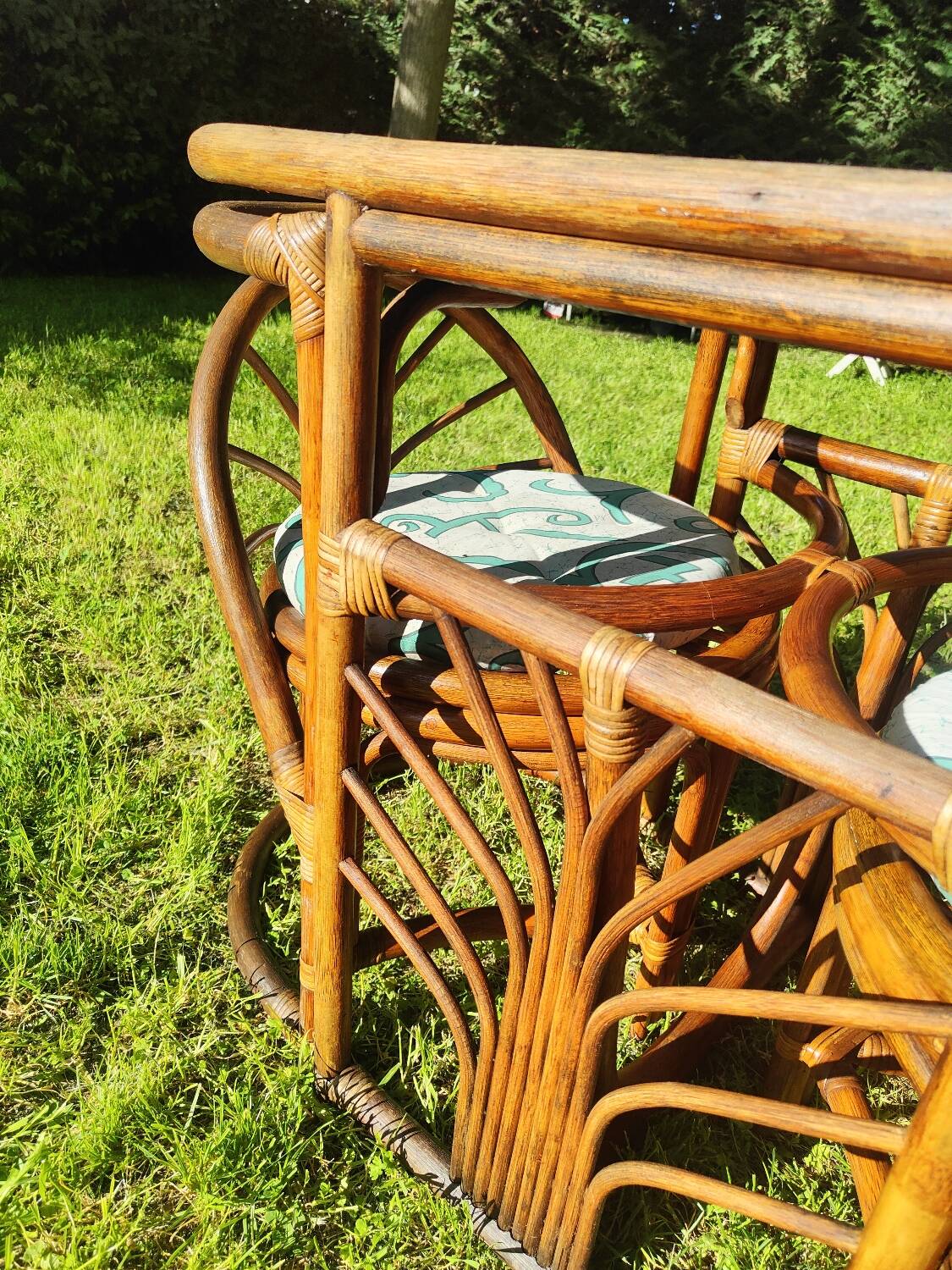 Vintage rattan garden furniture