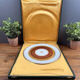 Limoges plate Chastagner & Cie – double gilding – with box