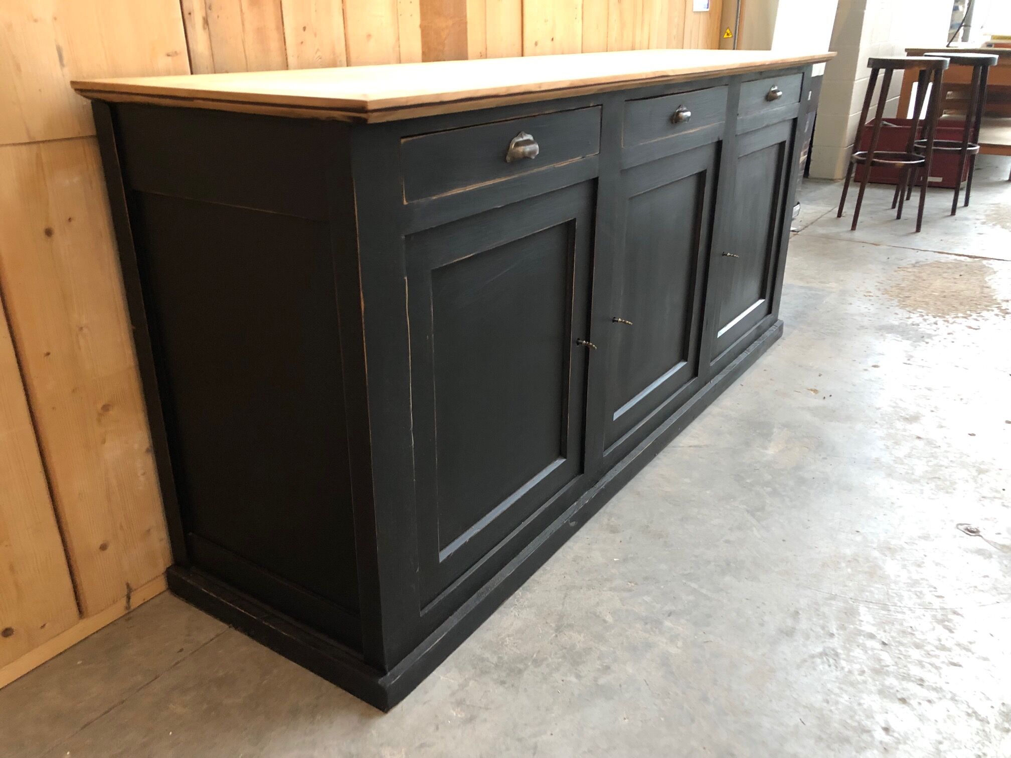 Black patinated mahogany buffet