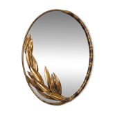 Lighting mirror Maison Jansen bamboo pattern 1960s
