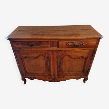 Beautiful solid wood sideboard with oak leaf decorations