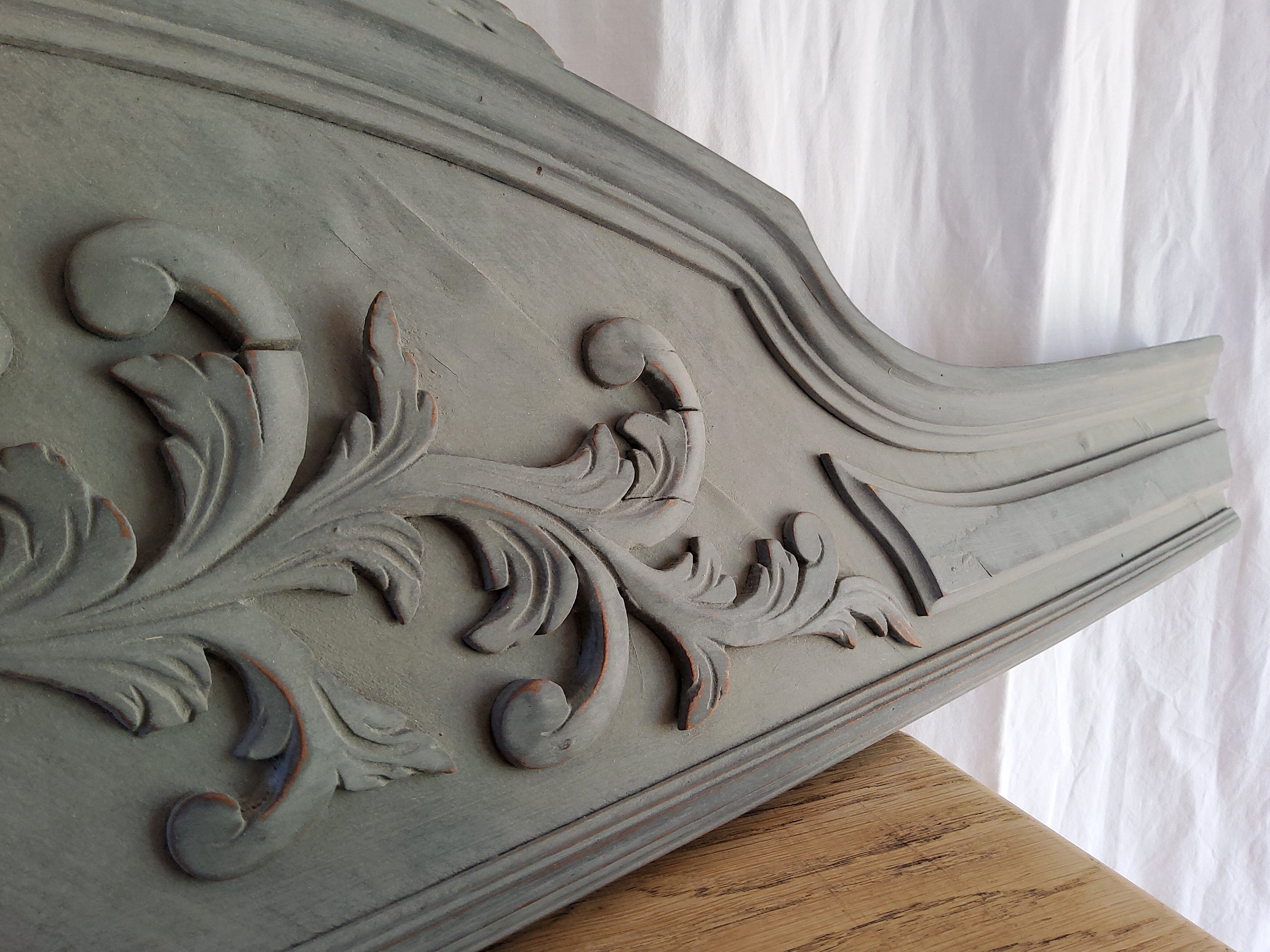 Patinated pediment