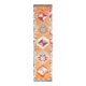 Tapis runner vintage berbère, motifs géométriques orange violet, 74x307Cm