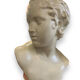 Bust of eros in glazed terracotta