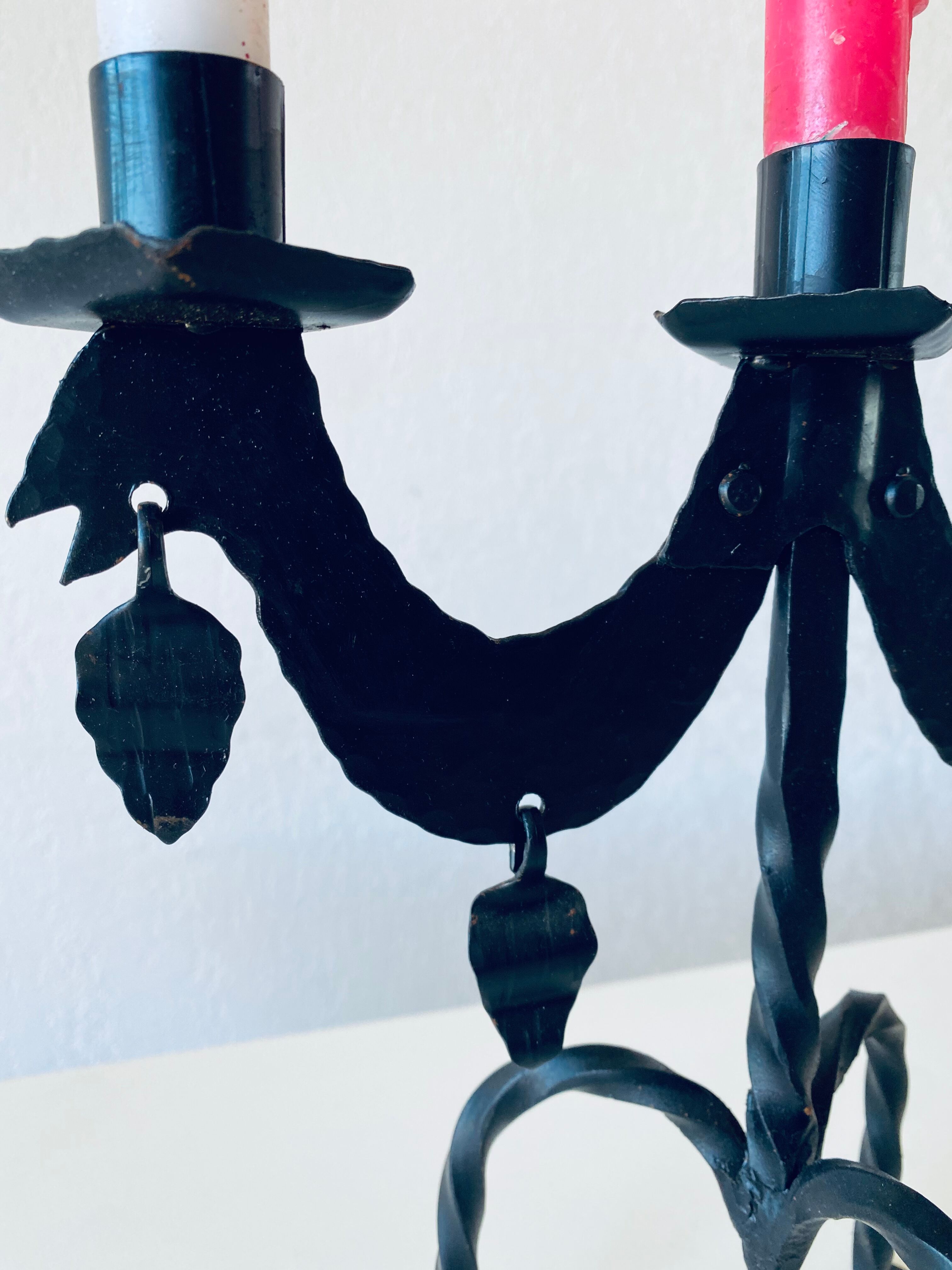 Swedish iron candle holder