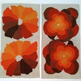 Ensemble de 2 Tapis Desso vintage, années 1970 multicolores