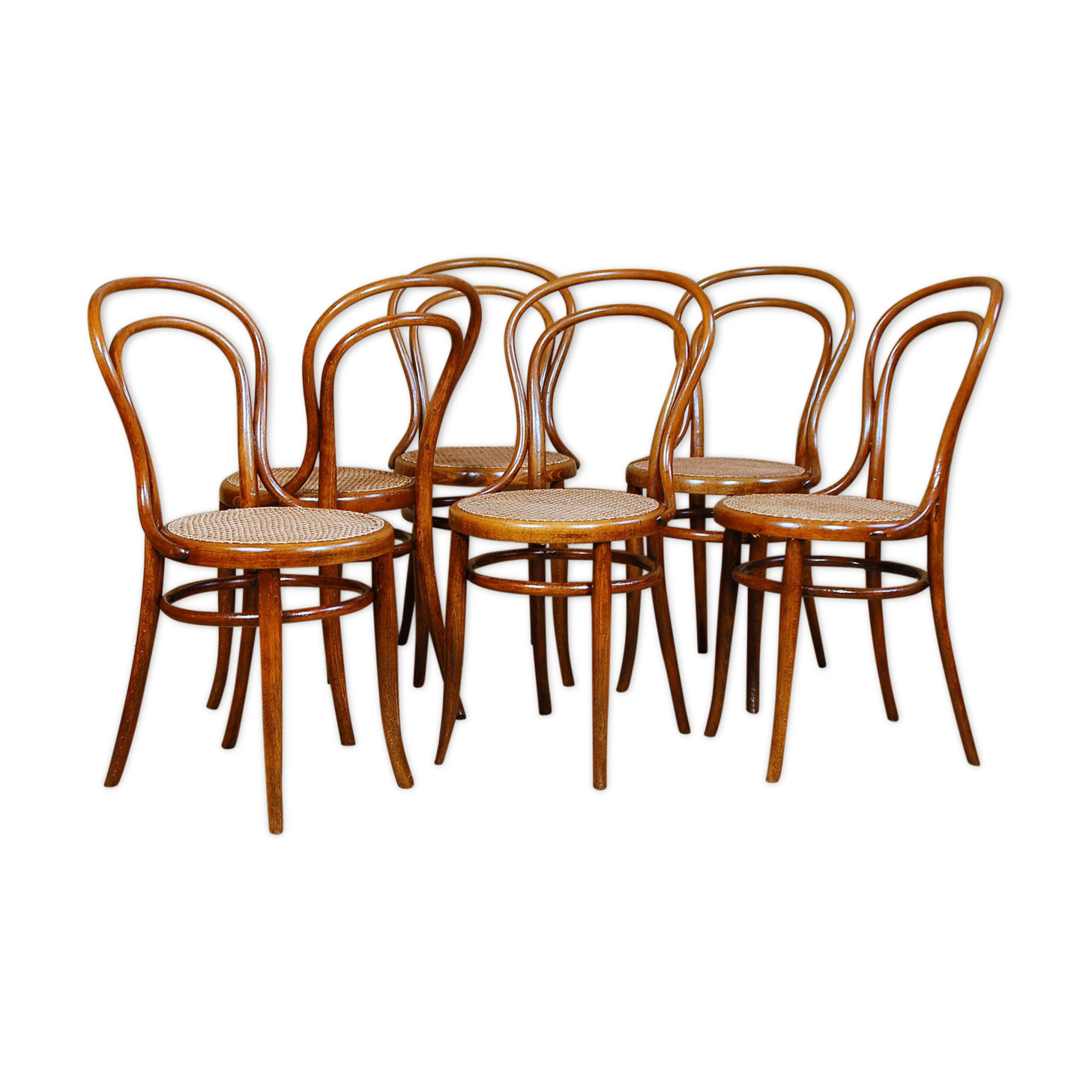 Suite 6 chairs bistro viennese J & J Kohn 1885 ca