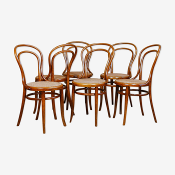 Suite 6 chaises bistrot viennoises J&J Kohn 1885 ca