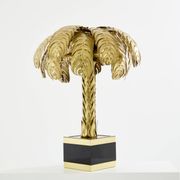 Christian Techoueyres brass palm lamp for Maison Jansen 1970s