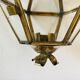 1950s pendant light, chain and brass ceiling light