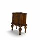 art deco walnut serpentine nightstands, 1920s