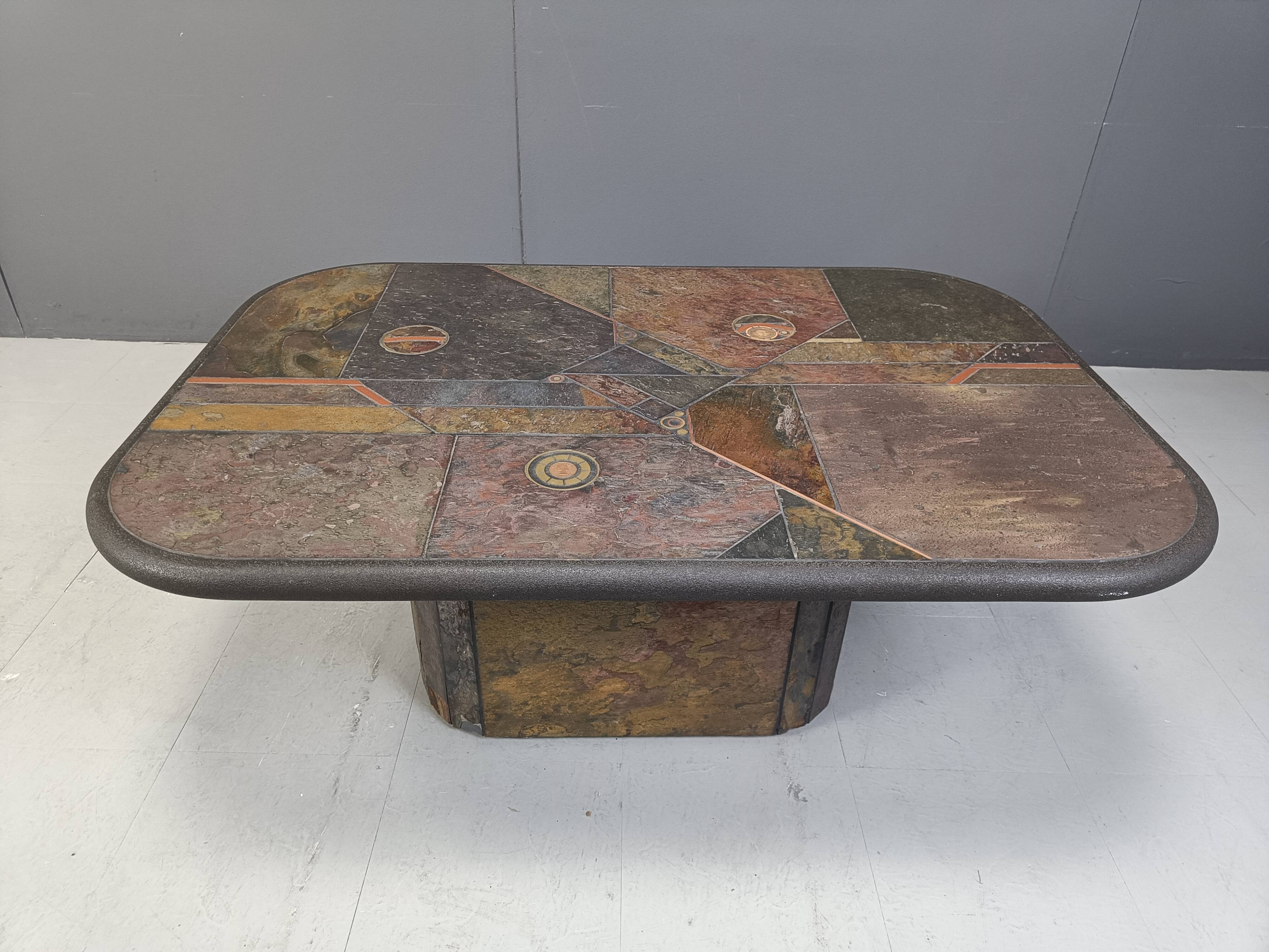 Table basse attribuée à Paul Kingma, années 1980