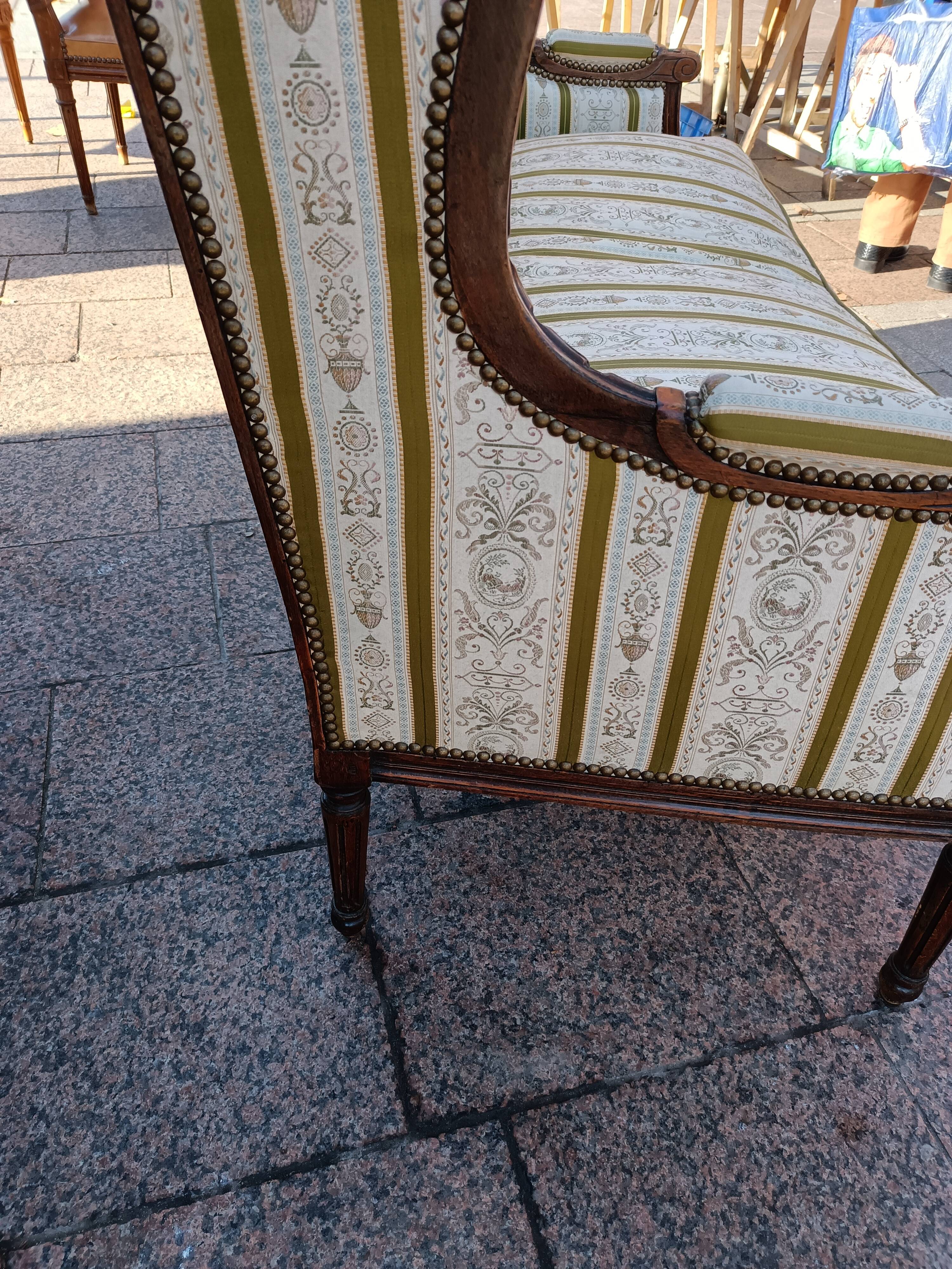 Sofa sofa old style louis xvi 2 places with cushion