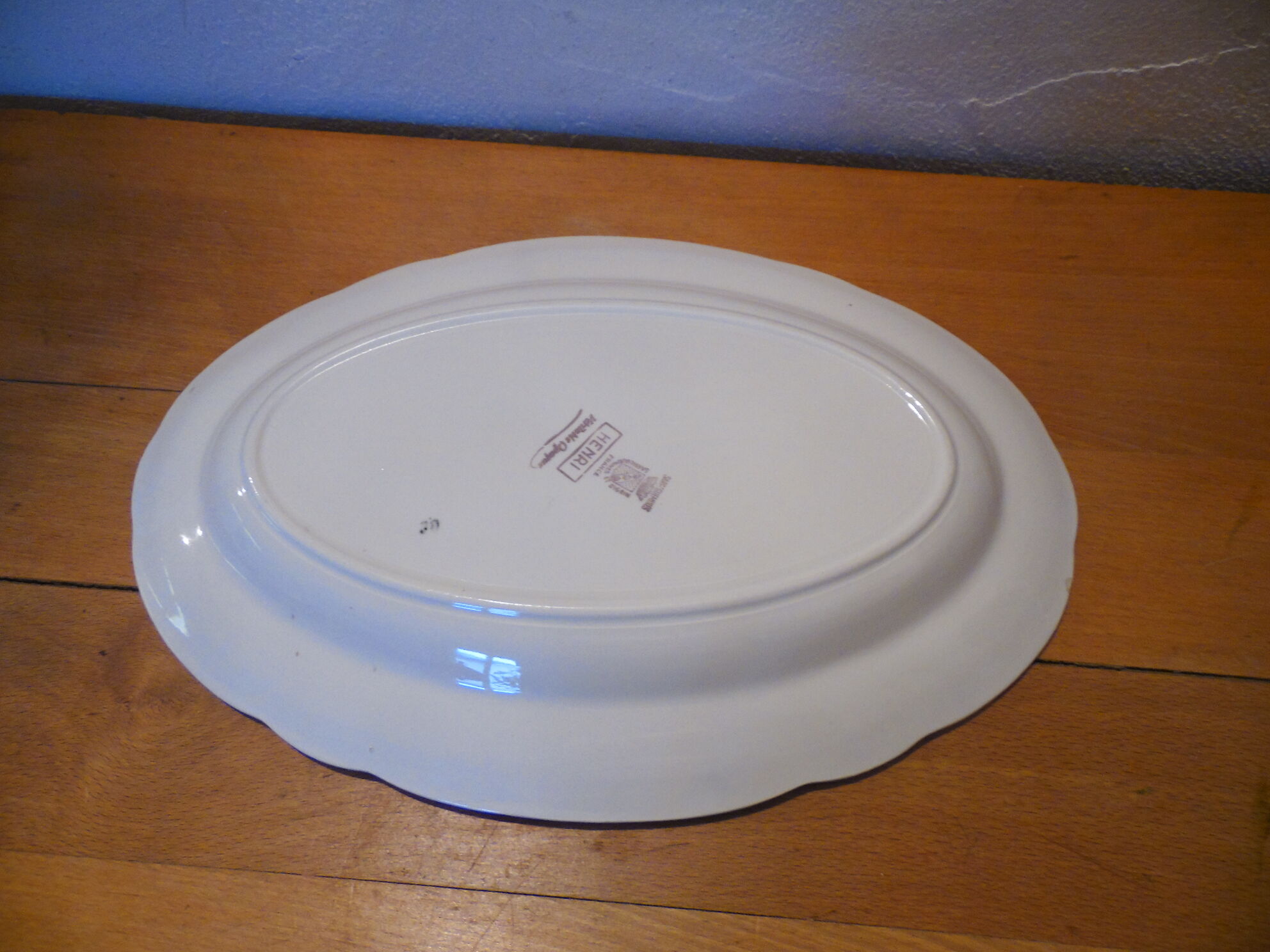 Oval platter model Henri Sarreguemines and Digoin, 30's