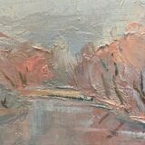 Oil on framed cardboard