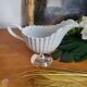 Porcelain and silver-plated gravy boat