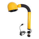 Bright yellow tubular desk lamp from the 80s