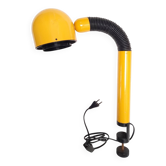 Lampe de bureau tubulaire jaune vif années 80