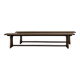 Pair of solid oak benches, winged legs, France, 1970s