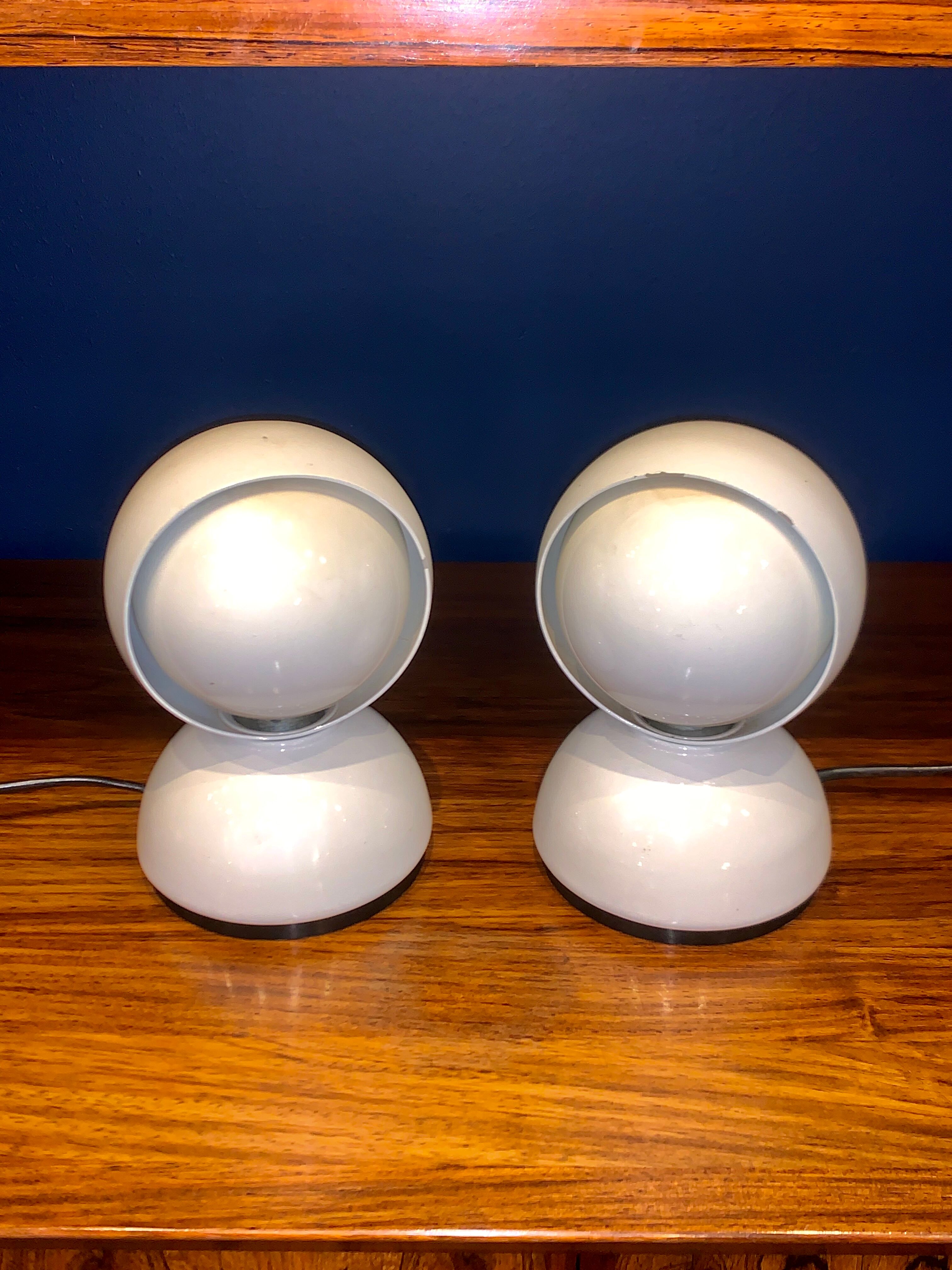Pair of Eclisse Lamps by Vico Magistretti for Artemide, 1970
