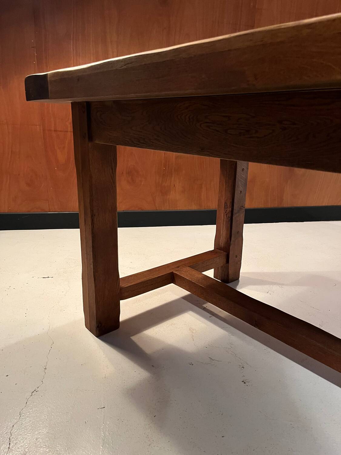Old farmhouse table in solid oak