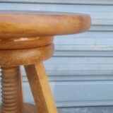 Solid wood screw workshop stool