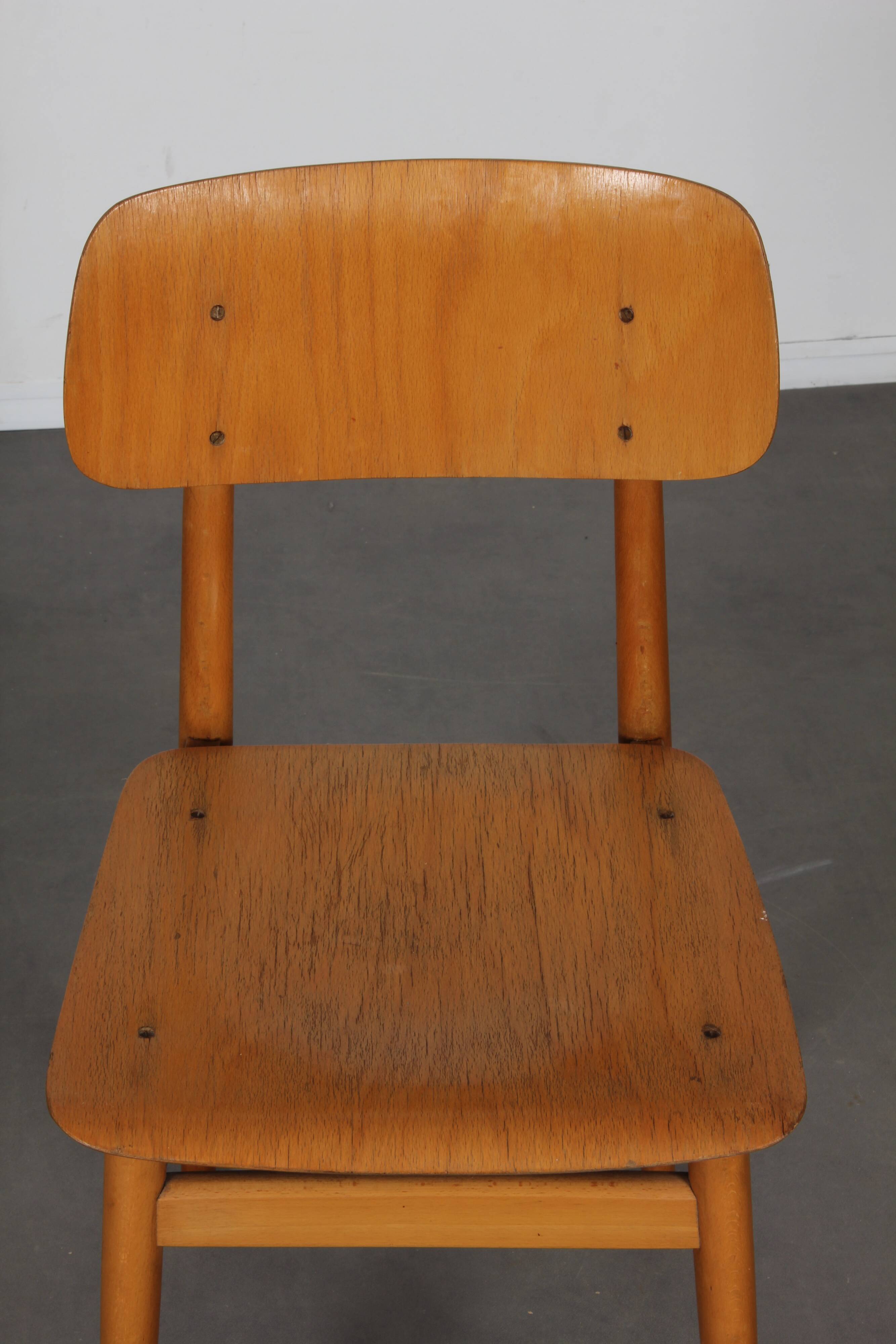 Wooden chair produced by Ton, 1960