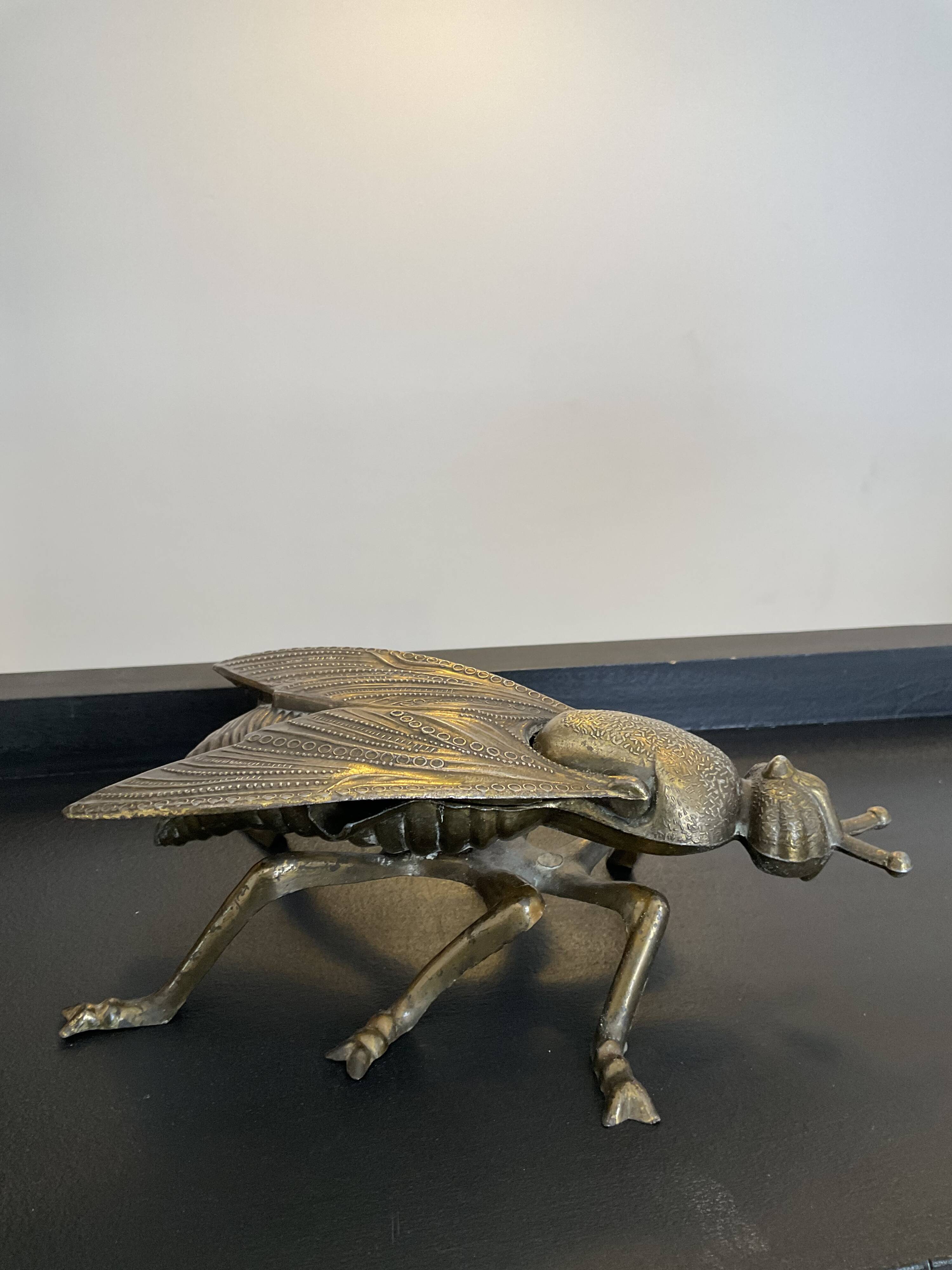 Vintage bronze fly ashtray Italy
