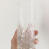 10 cut crystal orange glasses