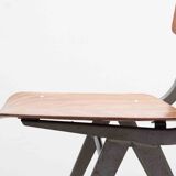 Friso Kramer style chair in oak and grey